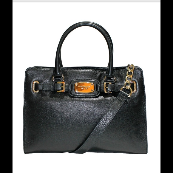 Michael Kors Hamilton Large EW Tote Black Leather