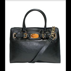 Michael Kors Hamilton Large EW Tote Black Leather