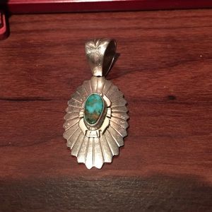 Sterling silver and turquoise pendant