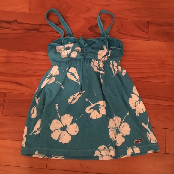 Hollister Blue Floral Tank Top