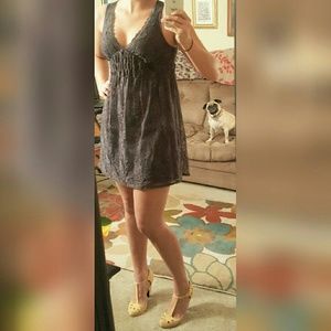 Saucy Lace Gray Dress Size M