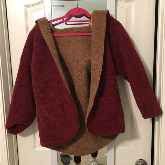Reversible fuzzy jacket, New w/ tags!