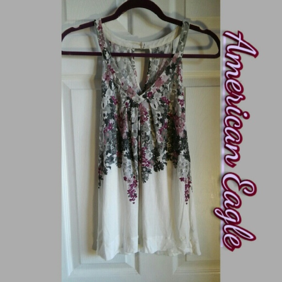 American Eagle Floral Vines Halter Cami (sz S)