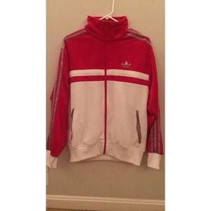 Red & white adidas jacket