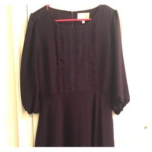 Purple Boho Dress with 3/4 Sleeves