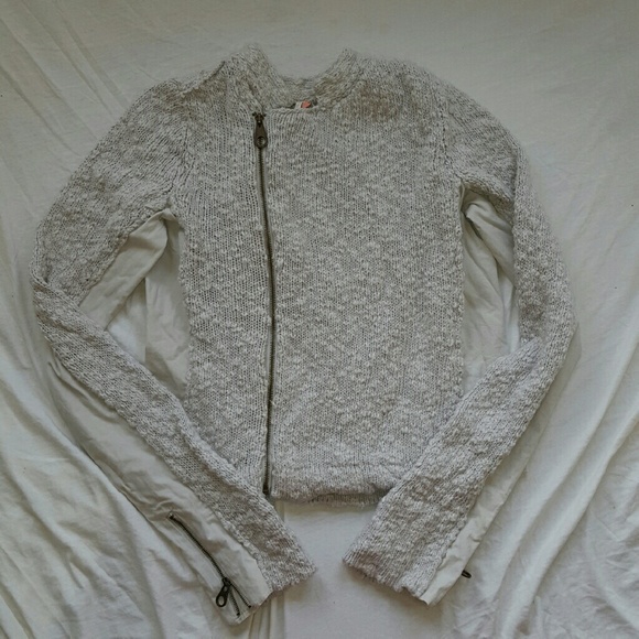Free people motor style cardigan jacket size large