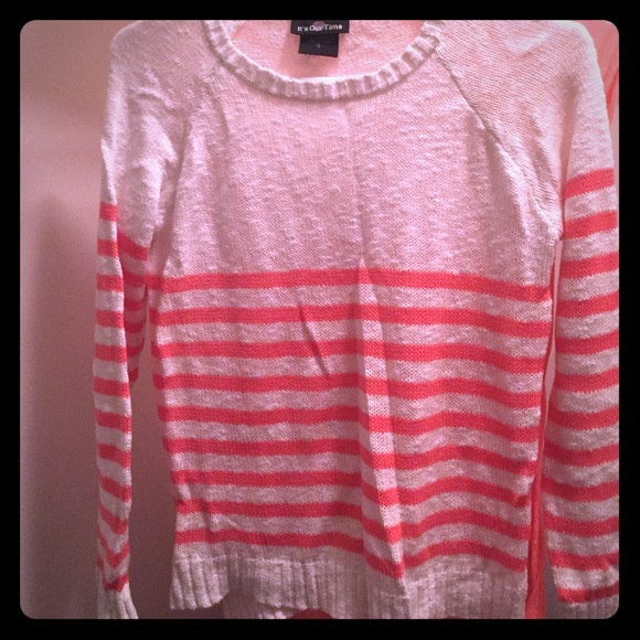 Pink striped sweater