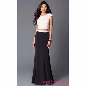 Pearl and black 2 piece dress