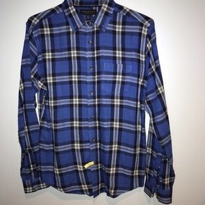Blue Long Sleeve plaid button down