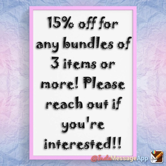 Deals for bundle orders!!!