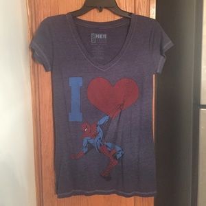 I heart Spider-Man V-Neck