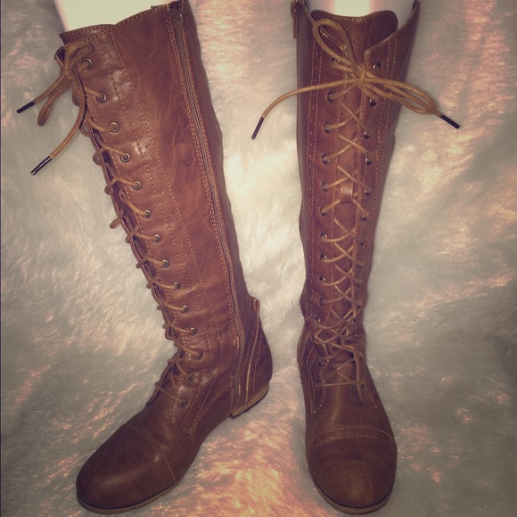 Long laced boots