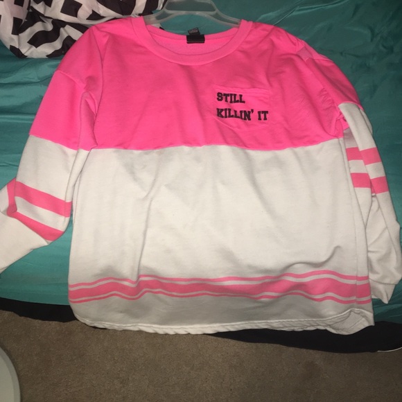 Long sleeve varsity crew shirt