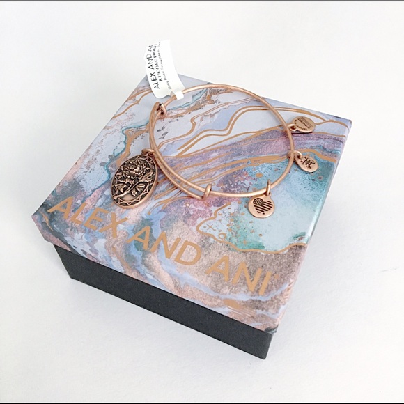 NWT Alex and Ani ROSE GOLD "Mom Charm Bangle"