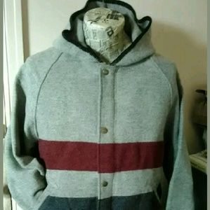 Woolrich Zip Front Hooded Coat Jacket