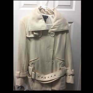 Ivory heavy duty pea coat