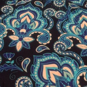 LuLaRoe TC Blue Paisley Damask Unicorn Print