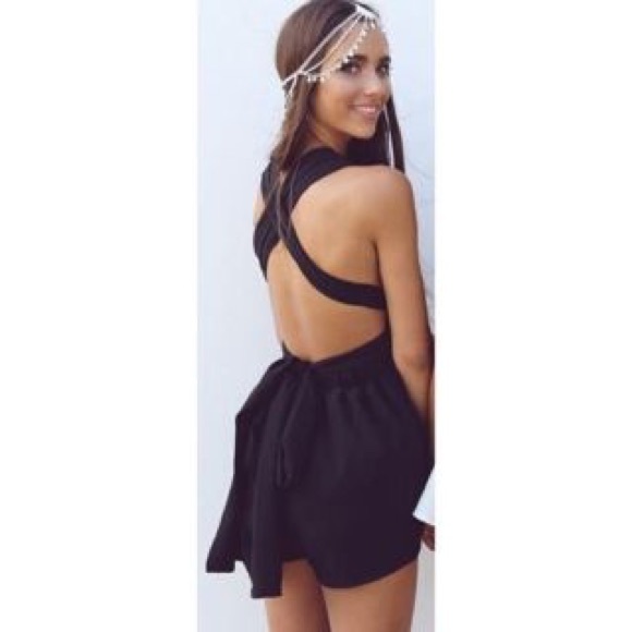 Black LF multi wrap romper - Picture 1 of 4