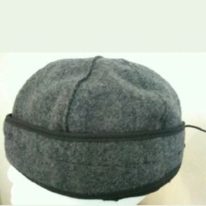 Stormy Kromer Brimless Lace Back Grey Wool Cap Hat
