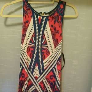 Floor length printed dress