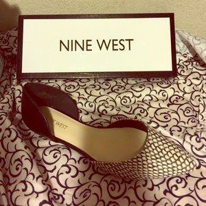 Nine West flats, women's starship leather pointy