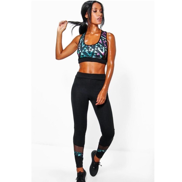 Active Black Mesh Leggings