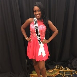 Cute pink cocktail dress!