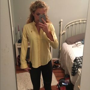 Yellow polo button up