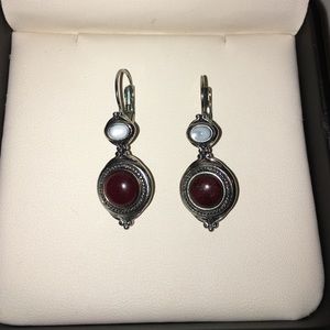 Lia Sophia maroon earrings