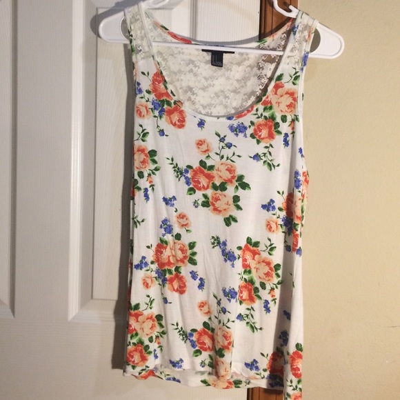Forever 21 lacy back tank top