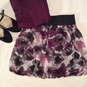 Watercolor Mini Bubble Skirt