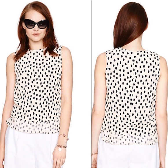 Kate Spade NY Leopard Dot layered tank - Picture 3 of 4