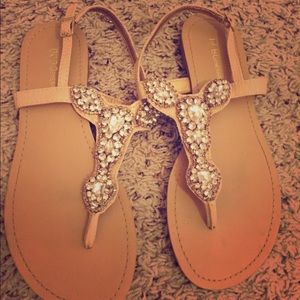 Bcbg beige sandals