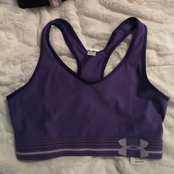 Dark purple Mid-Impact support sports bra