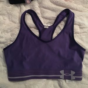 Dark purple Mid-Impact support sports bra