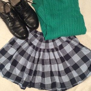 Blue Plaid Mini Skirt