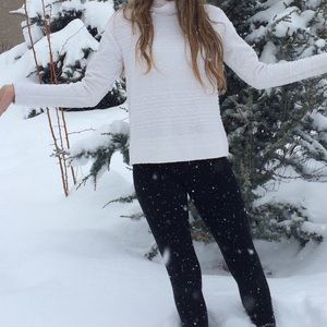 H&M white turtle neck sweater