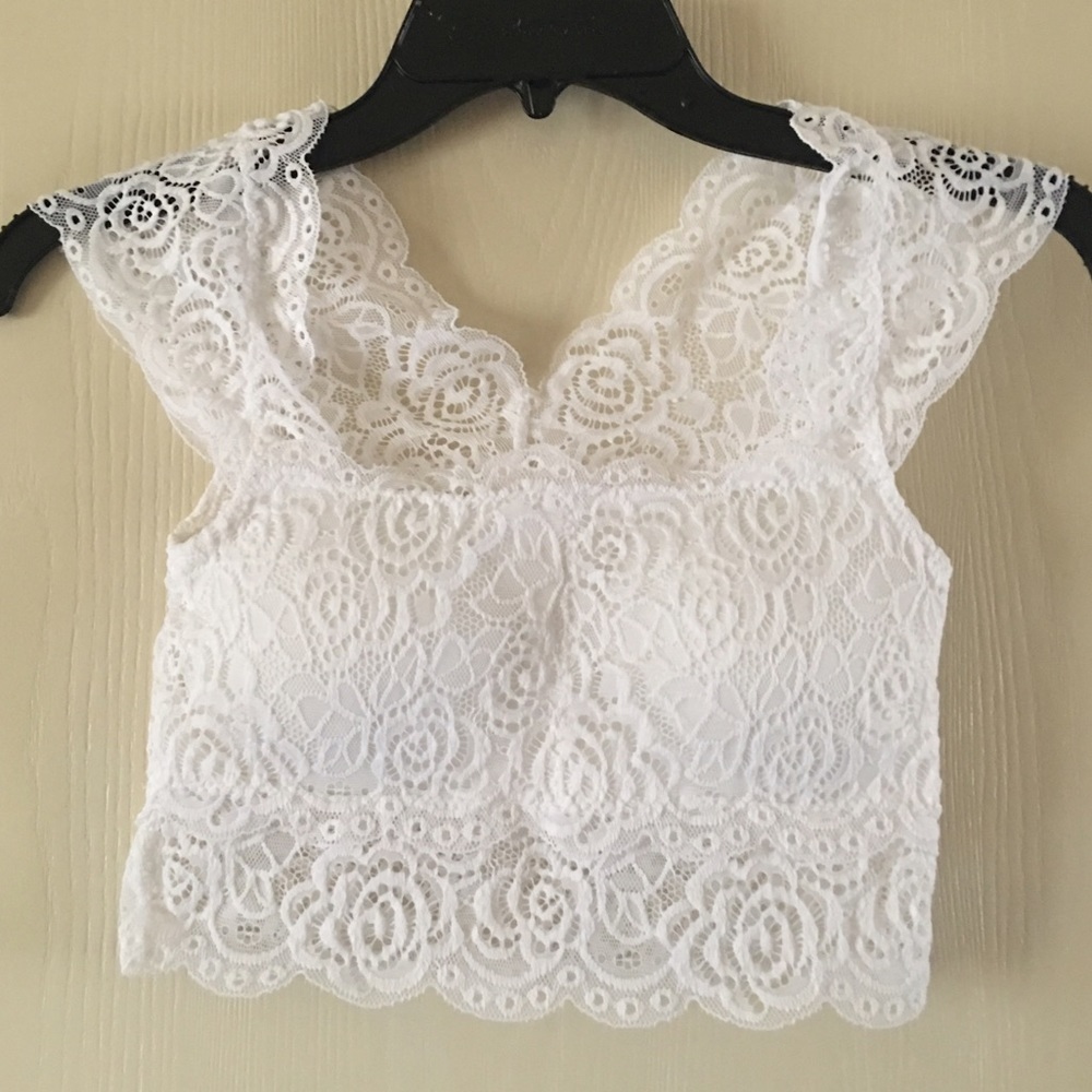 NWOT White lace Bralette