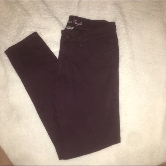 American eagle purple/maroon jeggings