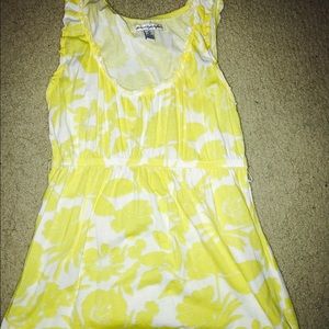 American eagle! Yellow and white flowery tank top!