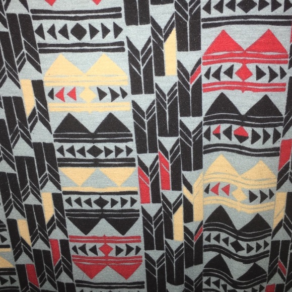 LuLaRoe Julia Dress Small S Print geometric blue - Picture 2 of 4