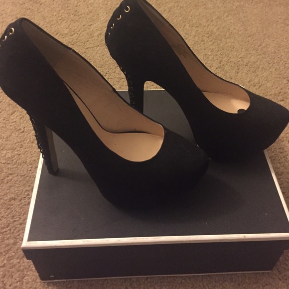 ShoeMint Lydia black suede heels - Picture 3 of 4