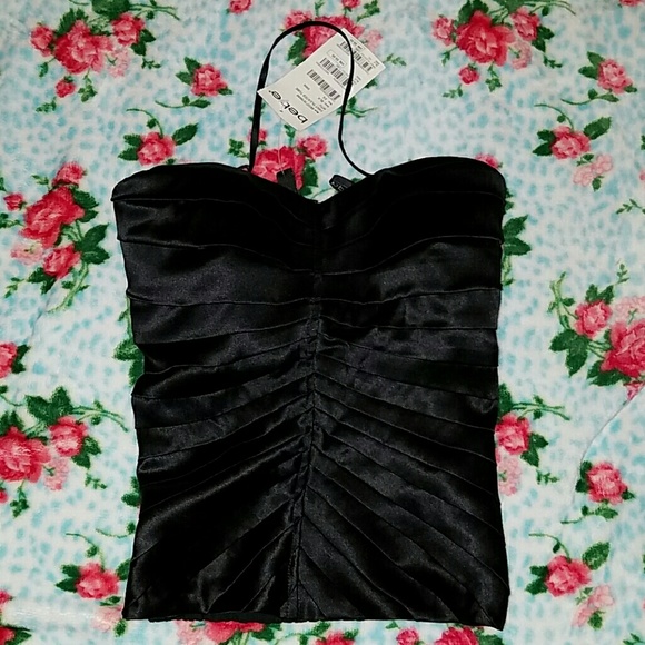 Bebe silk crop top