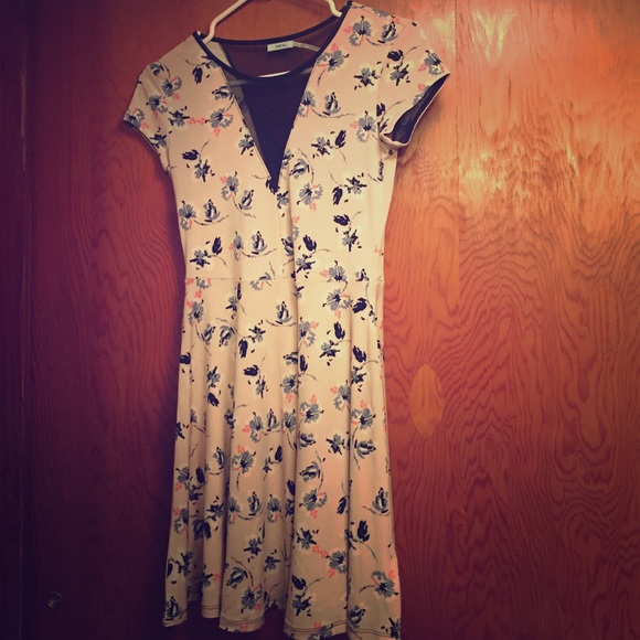 Urban Outfitters Floral Blush Mini Dress