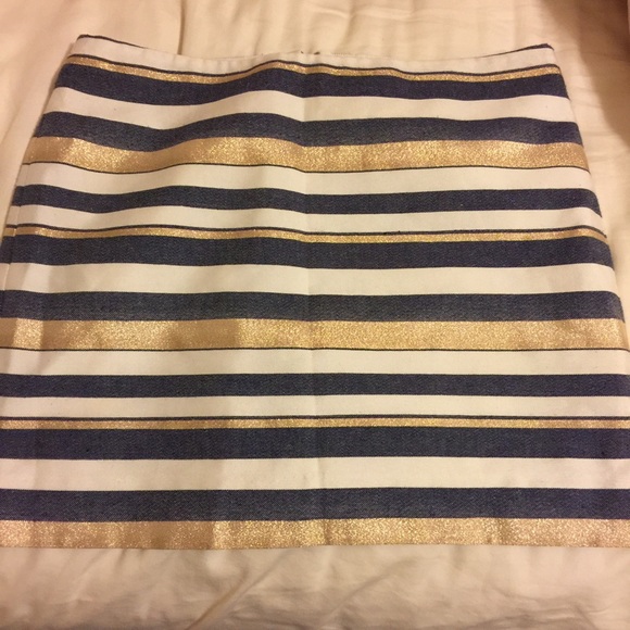 J Crew striped mini skirt