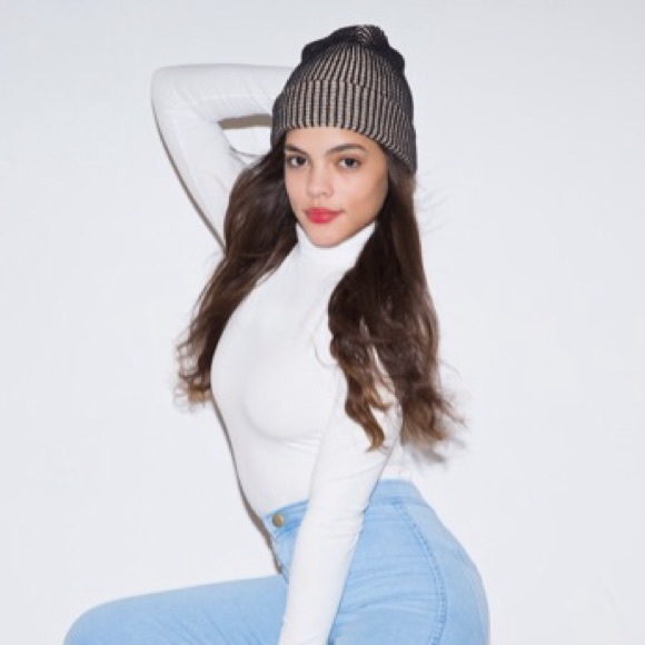 American Apparel black sand optic beanie