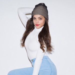 American Apparel black sand optic beanie