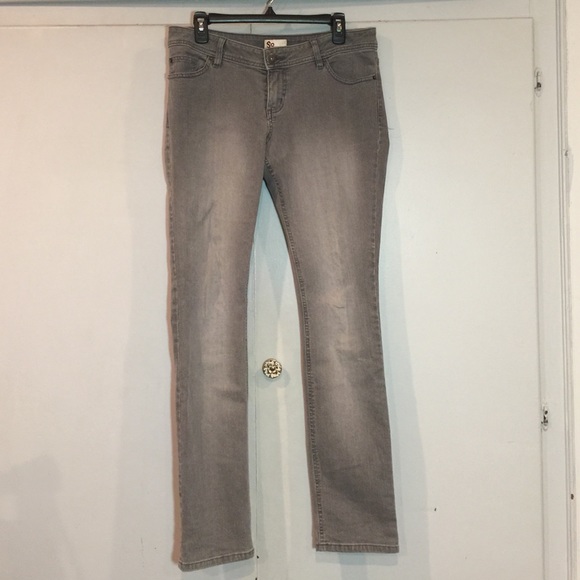 SO gray faded skinny jeans