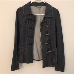 Subtle patterned collared jacket