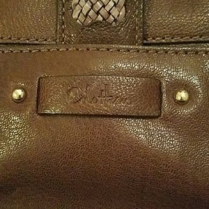 Small brown leather cole haan bag